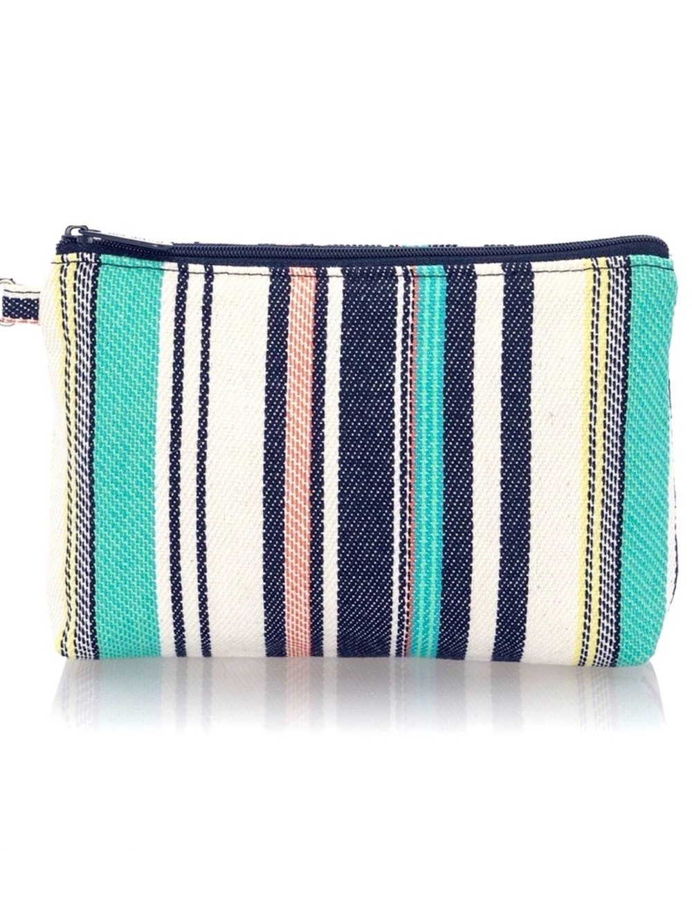Thirty-One Mini Zipper Pouch in Caribbean Weave